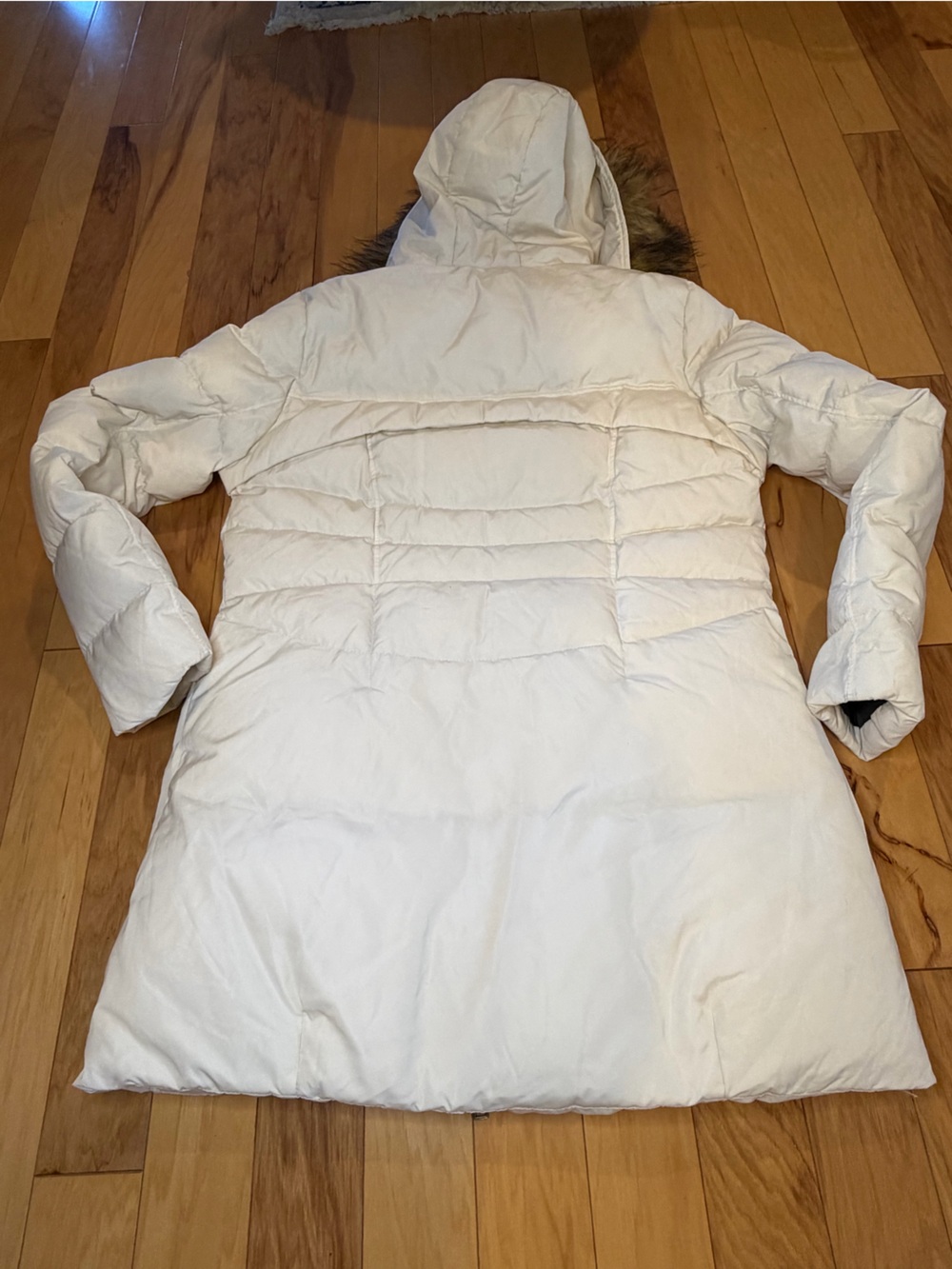 Orolay Women’s Down Puffer Coat Cream Faux Fur Hood Winter Jacket Warm Coat - Picture 12 of 17